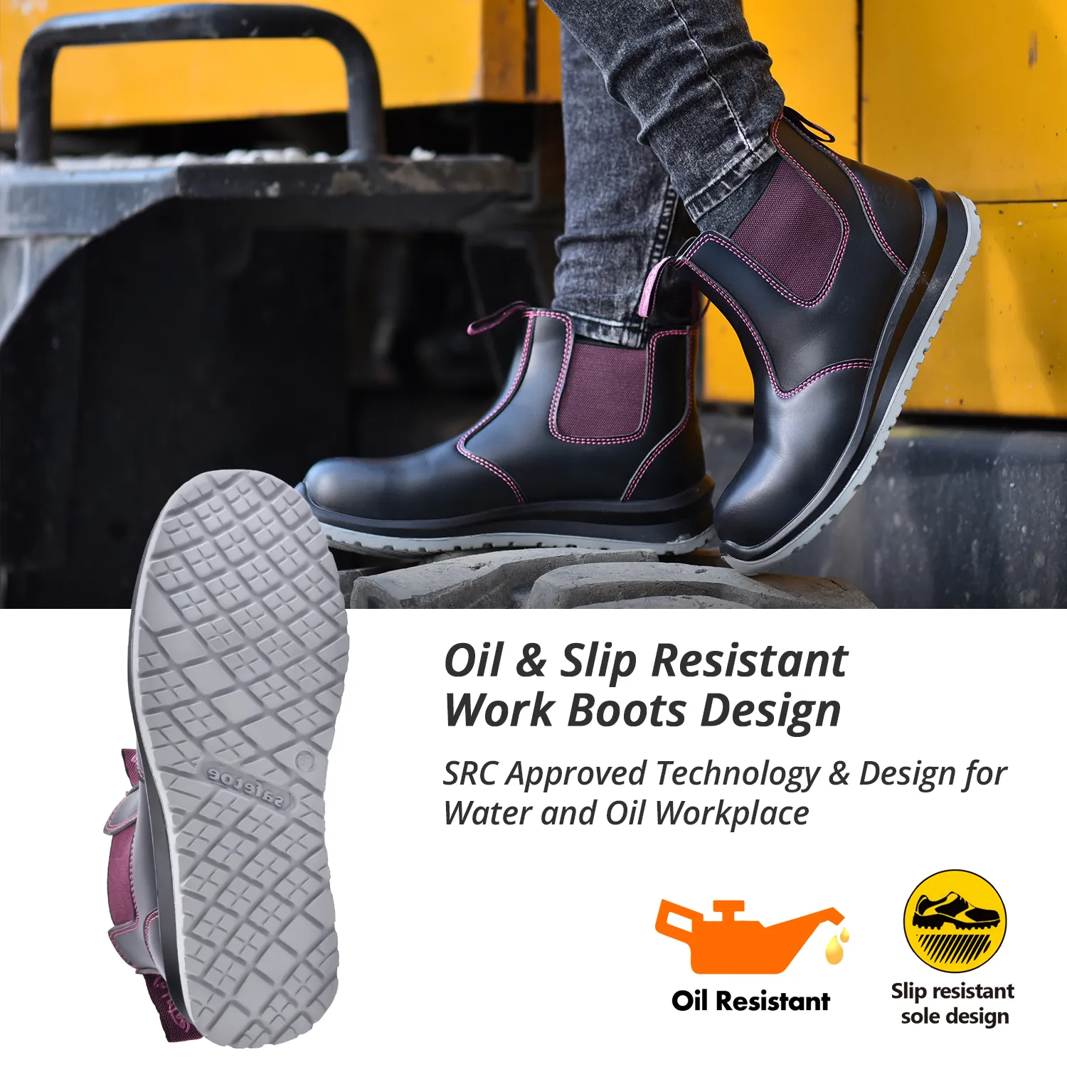 BOTAS DE TRABAJO LADY DESIGN DEALER M8025FM