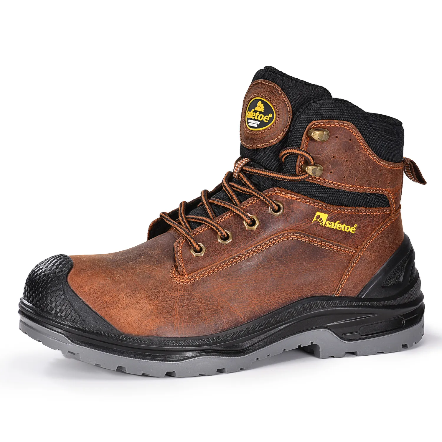 BOTAS DE TRABAJO MECáNICAS IMPERMEABLES Y RESISTENTES CON PUNTERA COMPUESTA PARA HOMBRES M8556