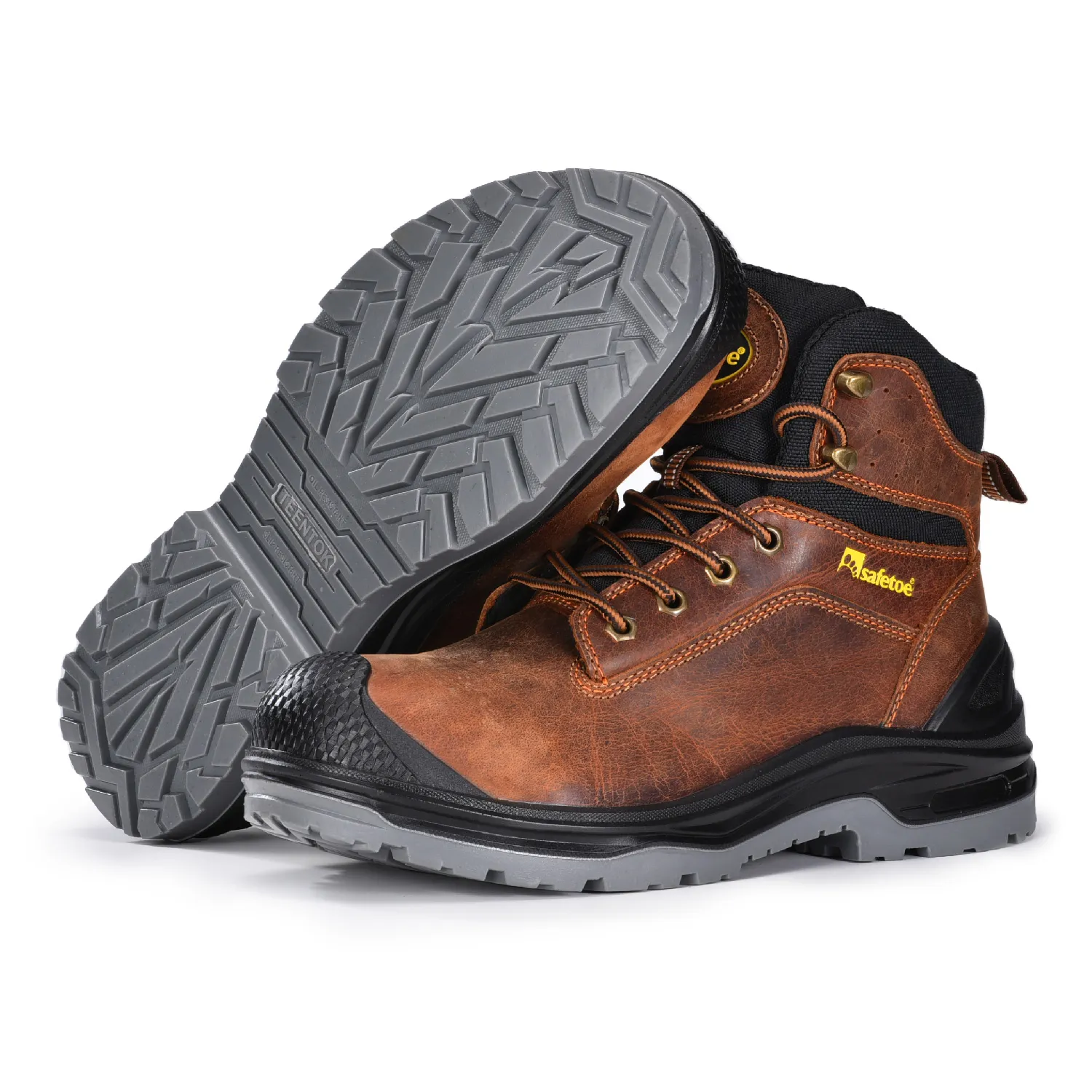 BOTAS DE TRABAJO MECáNICAS IMPERMEABLES Y RESISTENTES CON PUNTERA COMPUESTA PARA HOMBRES M8556