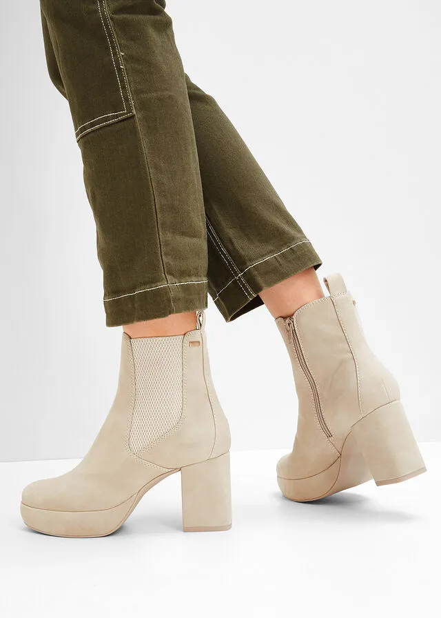 Botines con plataforma s.Oliver Beige