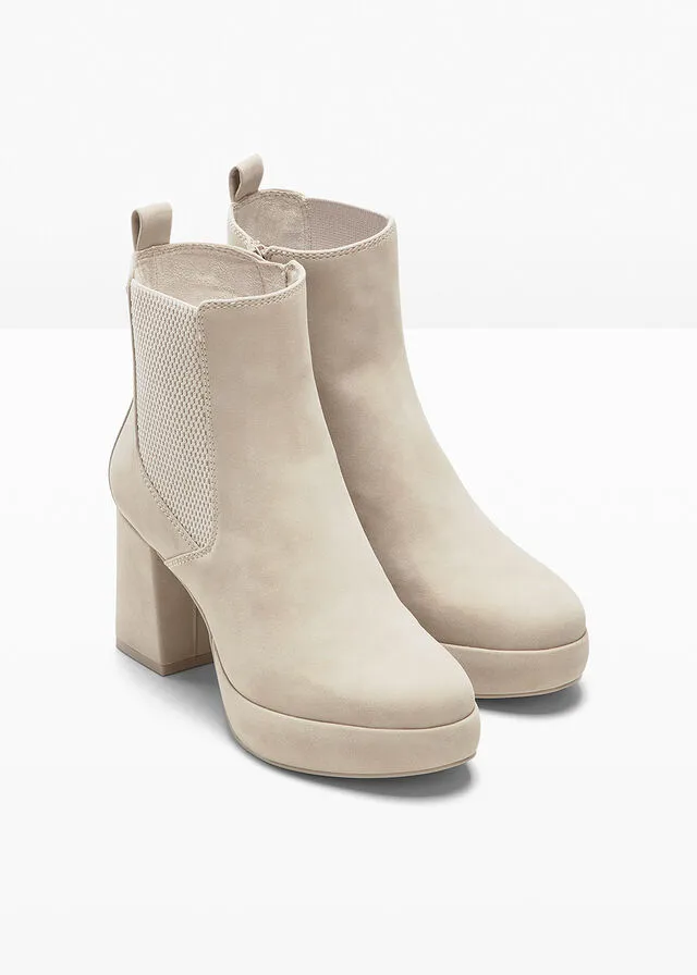 Botines con plataforma s.Oliver Beige