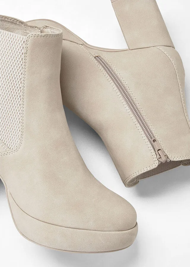 Botines con plataforma s.Oliver Beige