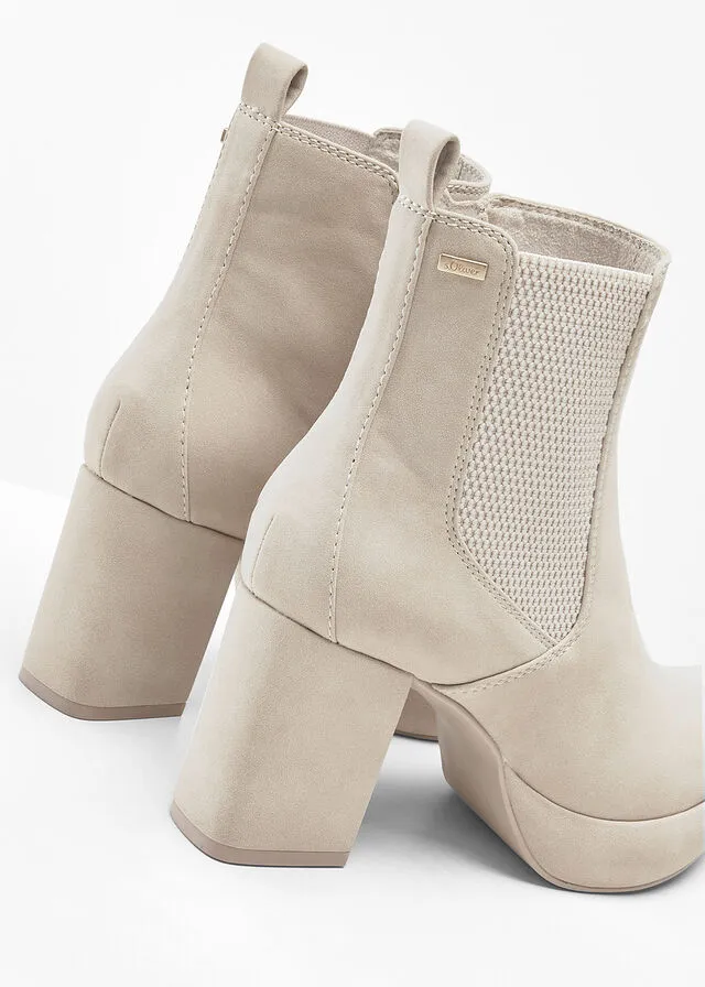 Botines con plataforma s.Oliver Beige