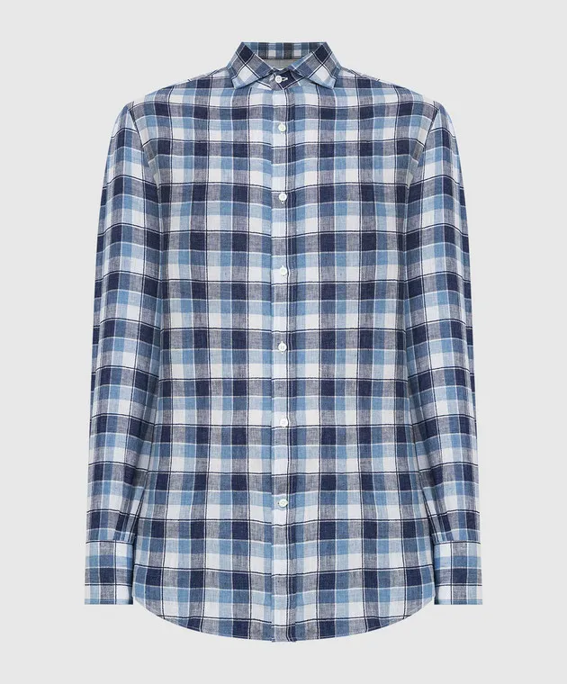 Brunello Cucinelli Checked linen shirt