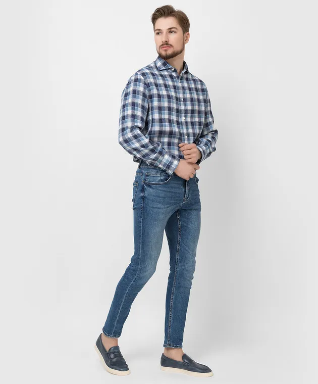 Brunello Cucinelli Checked linen shirt