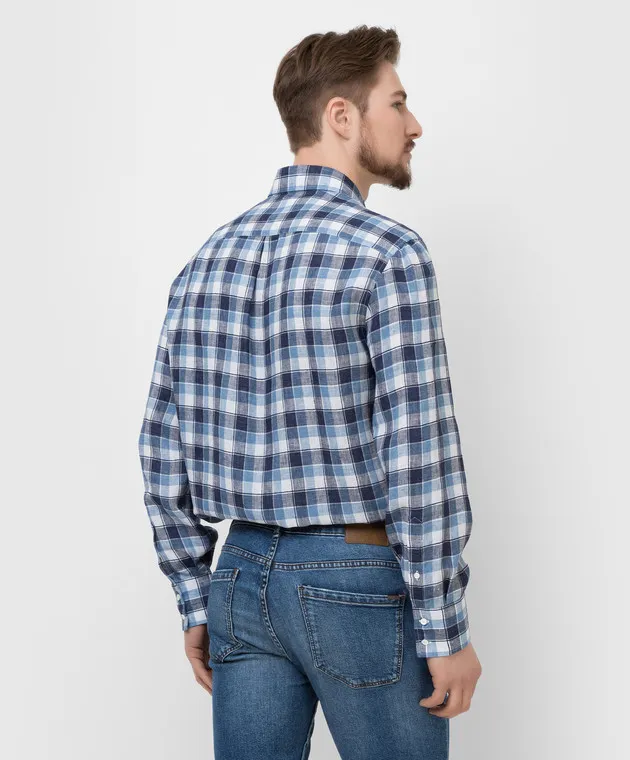 Brunello Cucinelli Checked linen shirt