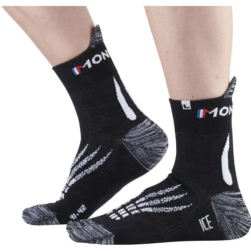 Calcetines Trail/Running Monnet Run Ice (NEGRO Y BLANCO)