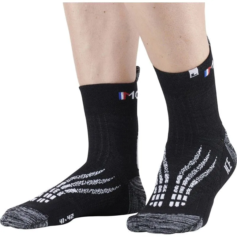 Calcetines Trail/Running Monnet Run Ice (NEGRO Y BLANCO)