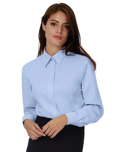 Camisa Oxford manga larga mujer