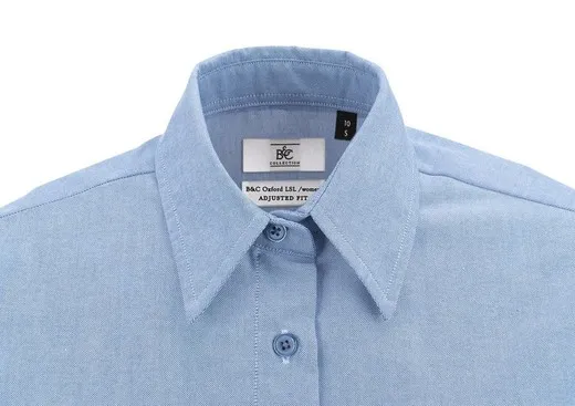 Camisa Oxford manga larga mujer