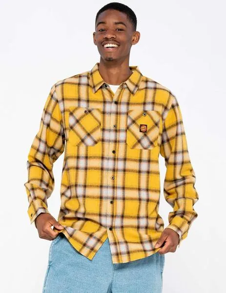 CAMISA SANTA CRUZ APEX   MUSTARD CHECK