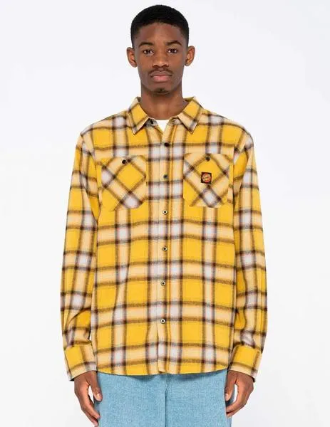 CAMISA SANTA CRUZ APEX   MUSTARD CHECK