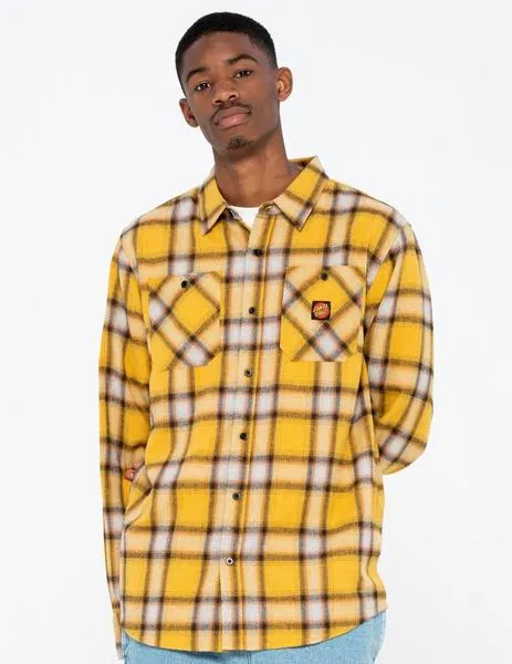 CAMISA SANTA CRUZ APEX   MUSTARD CHECK