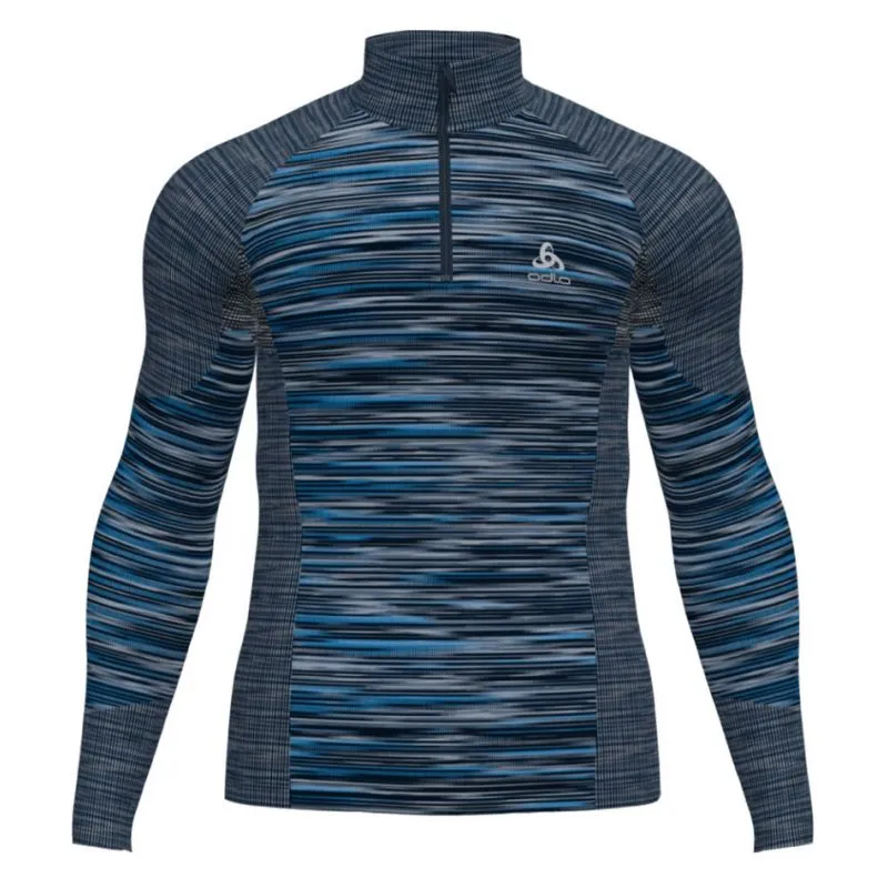 Camiseta de manga larga con 1/2 cremallera para hombre Odlo Blackcomb Eco (tinte zafiro oscuro)