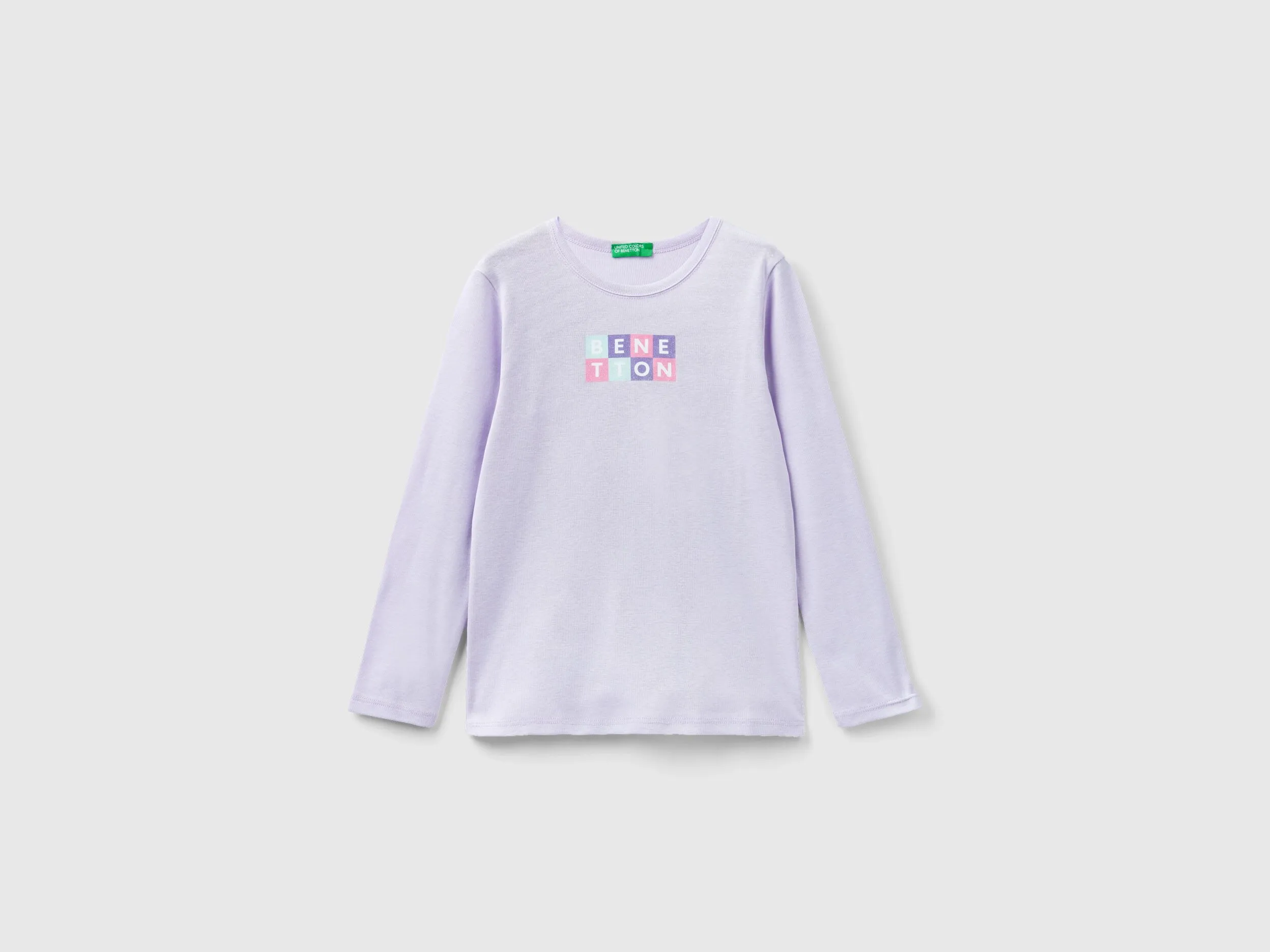 Camiseta de manga larga con estampado de glitter