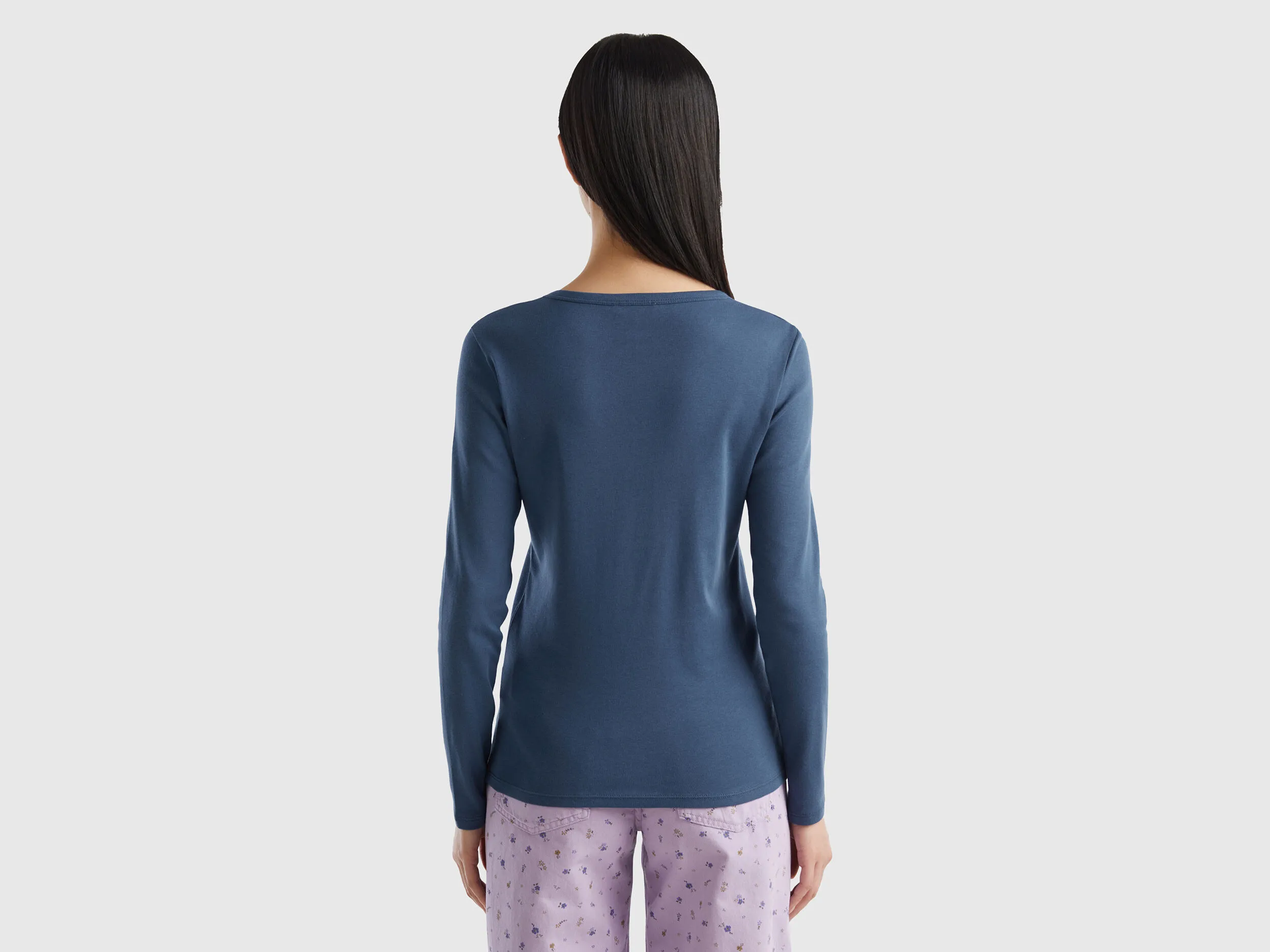 Camiseta de manga larga de algodón puro