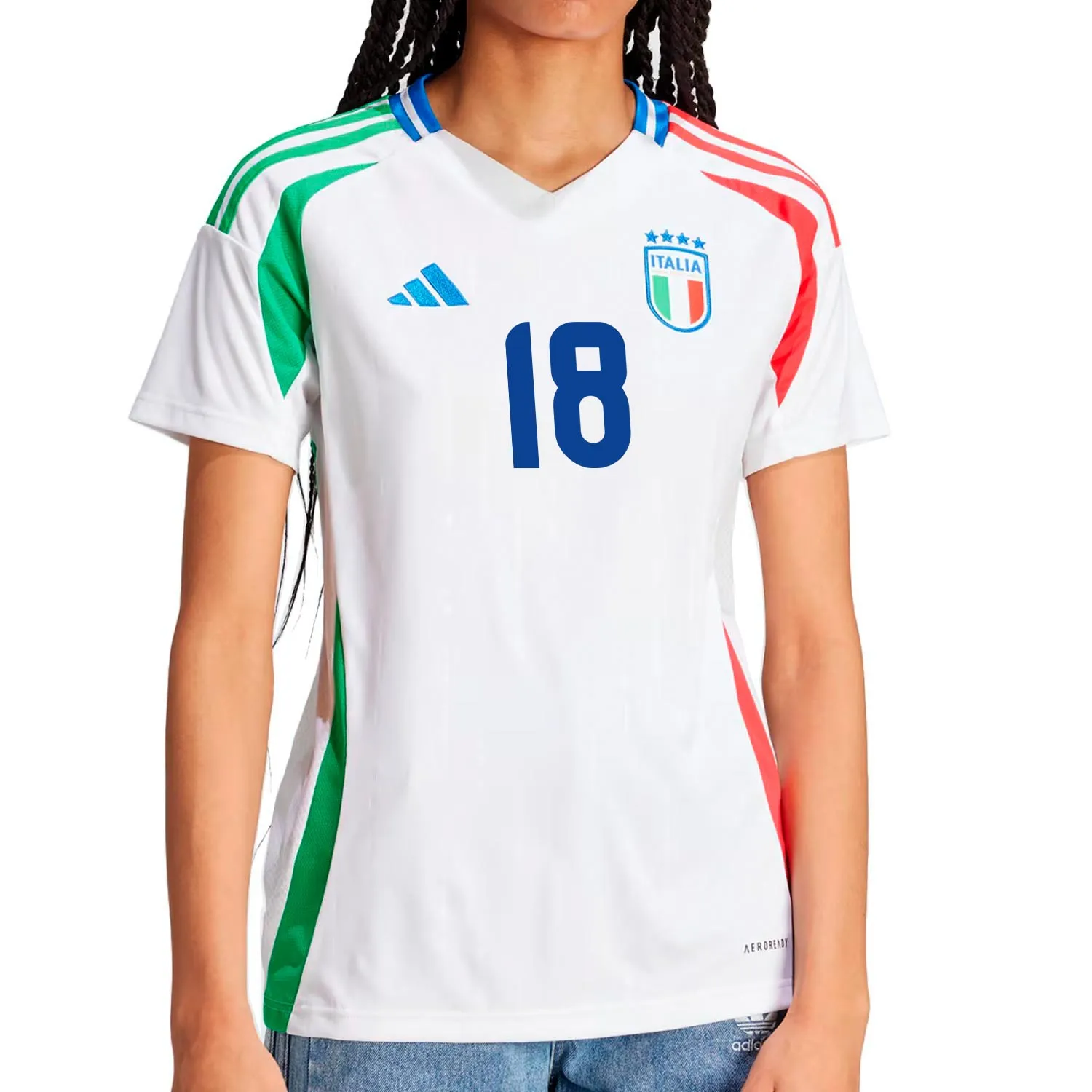 Camiseta mujer adidas 2a Italia Barella 2024