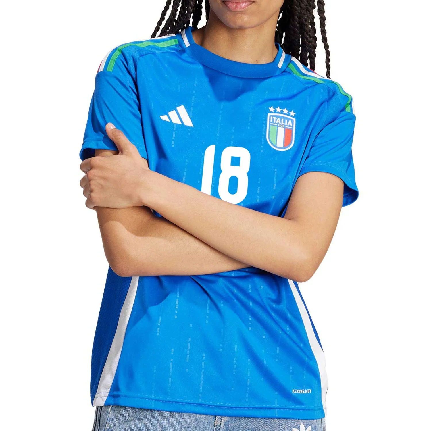 Camiseta mujer adidas Italia Barella 2024