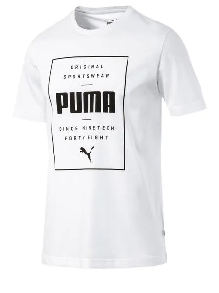 camiseta puma box puma blanco hombre
