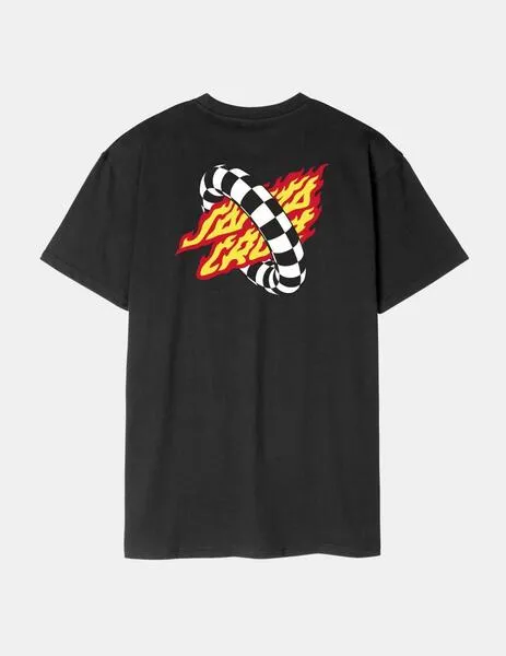 CAMISETA SANTA CRUZ GOAL FLAME  BLACK