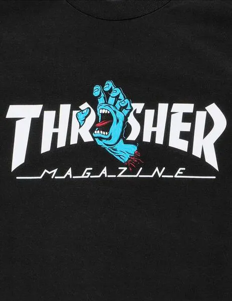 CAMISETA SANTA CRUZ THRASHER SCREAMING LOGO  BLACK