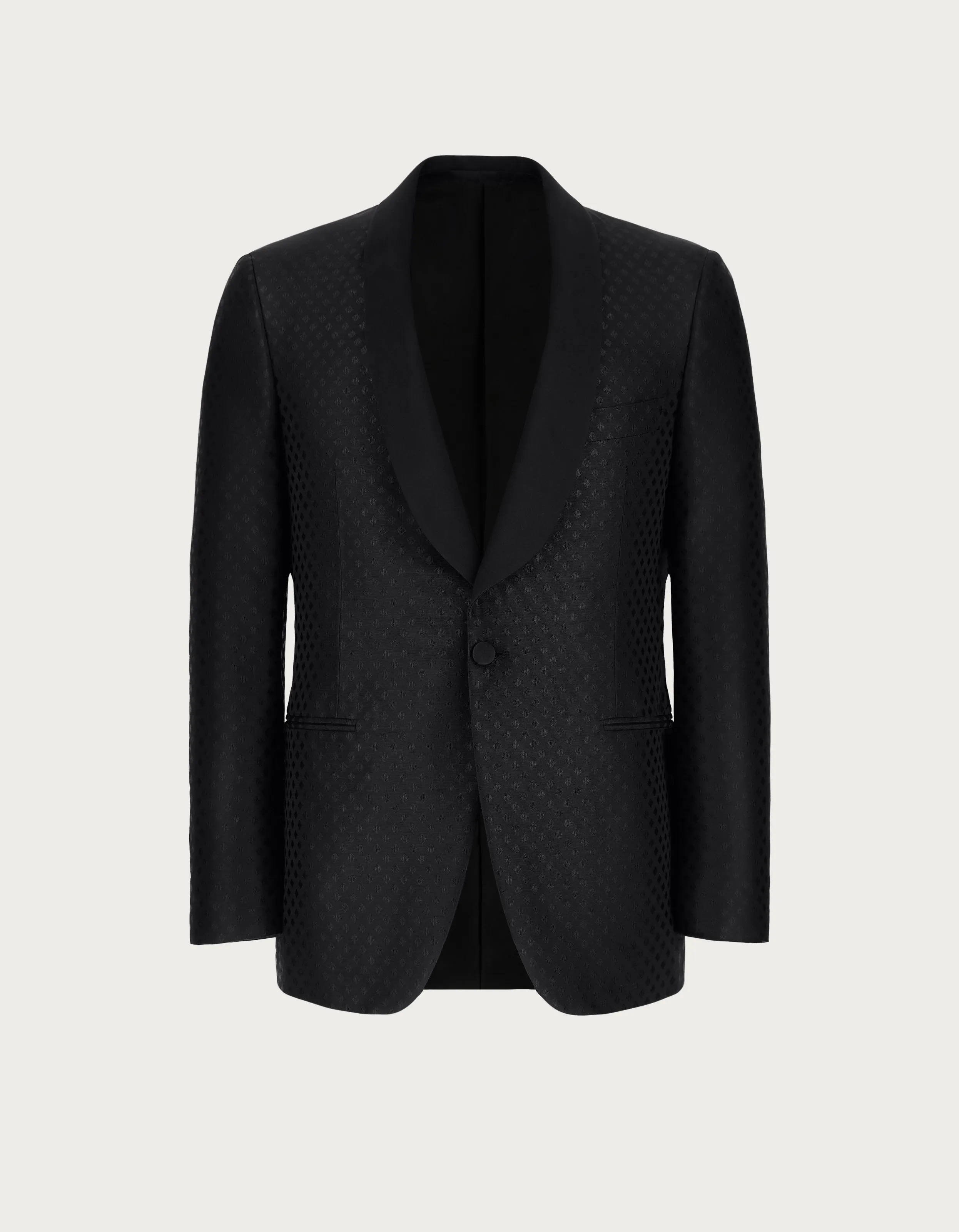Chaqueta de esmoquin de seda negra 