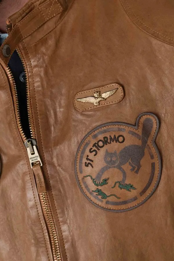 Chaqueta Hombre Aeronautica Militare Pn5037Pl147 00006 Cuoio