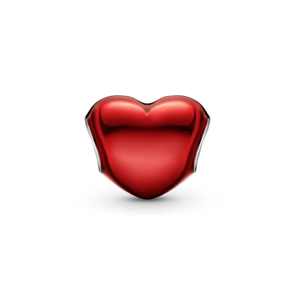 Charm Corazón Rojo Metálico