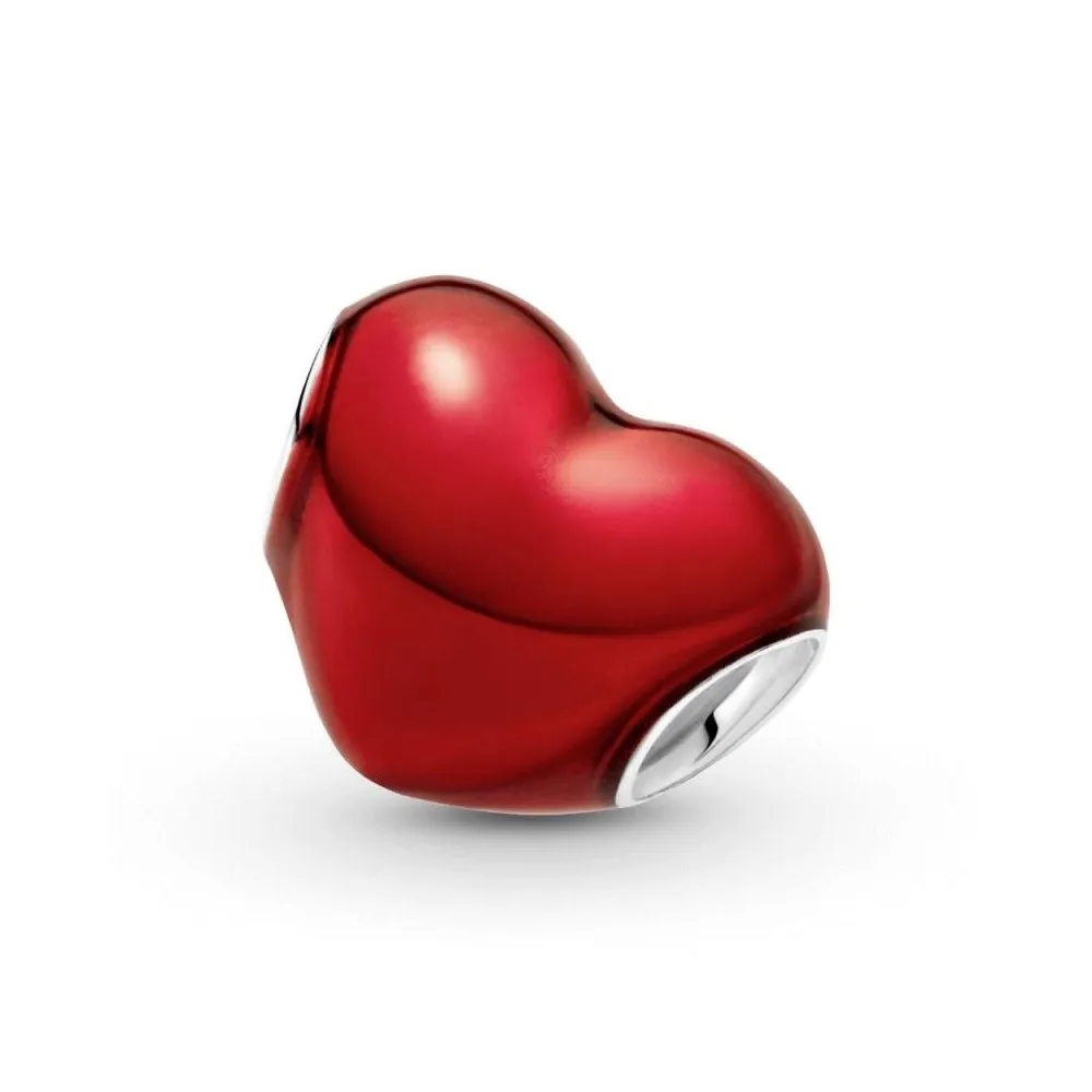Charm Corazón Rojo Metálico