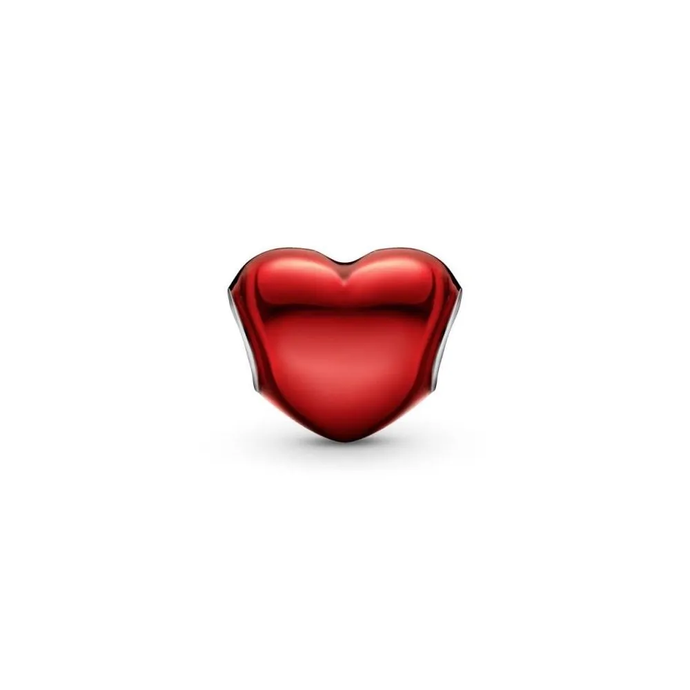 Charm Corazón Rojo Metálico