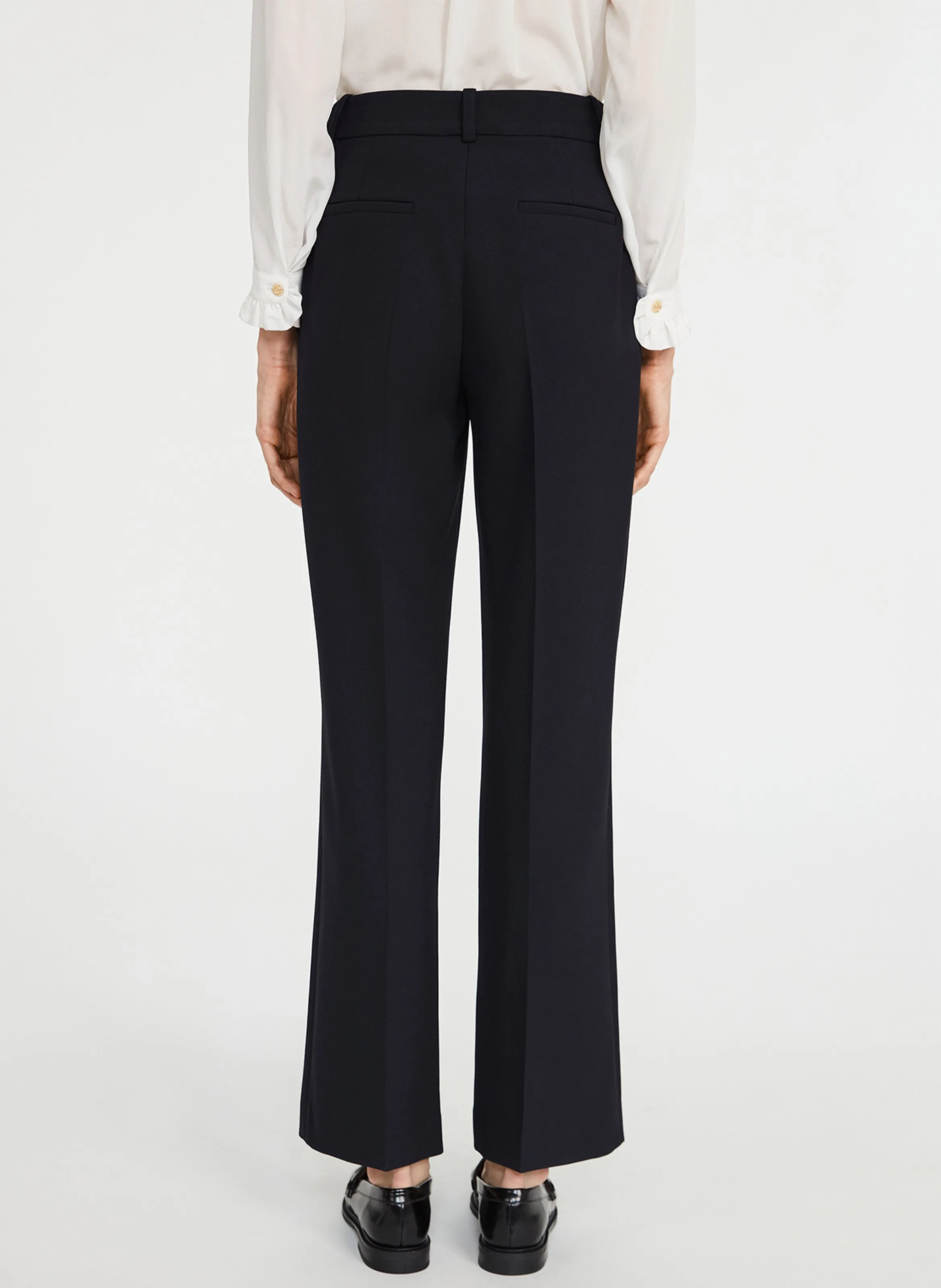 CLAUDIE PIERLOT Vaquero flare estilo chino en azul
