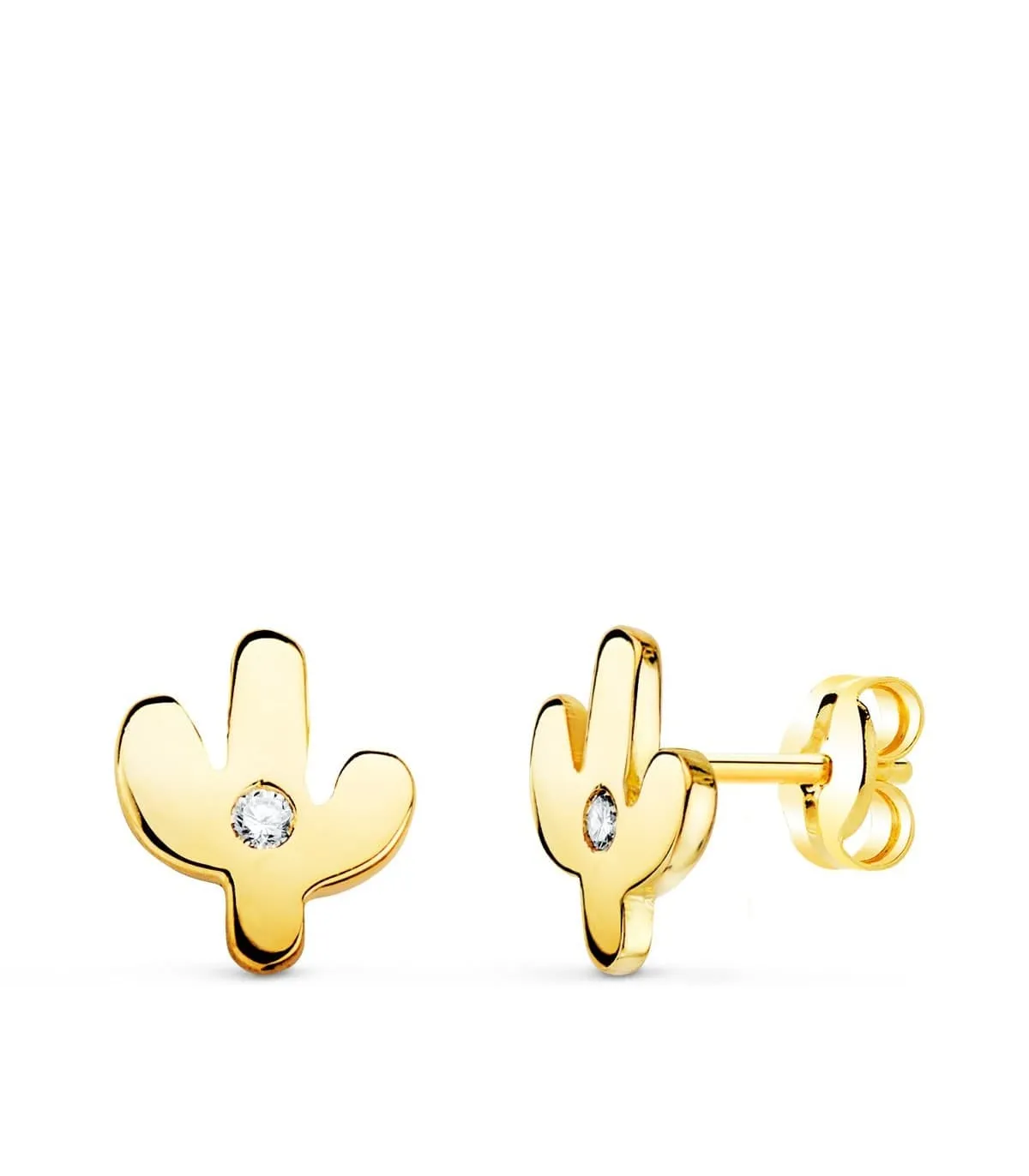 Clous d'oreilles Or 18K Cactus