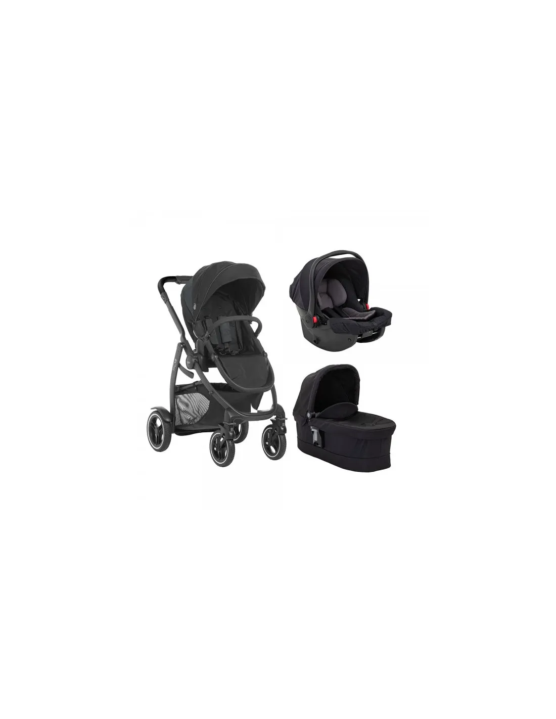 Coche de bebé tres piezas EVO XT Trio black grey de Baby Graco