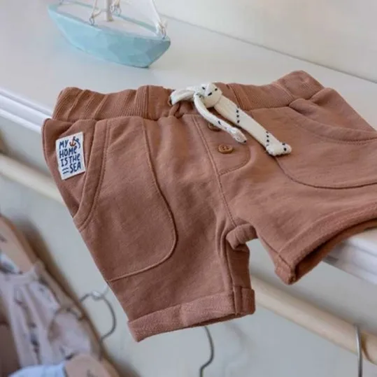 Conjunto bebé Feetje rayas marrónes