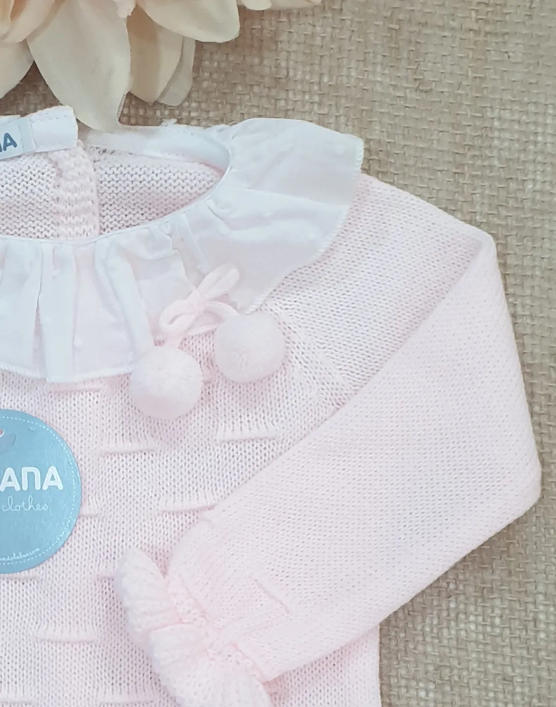 Conjunto punto bebé 3 Piezas R091227 Rosa bebé