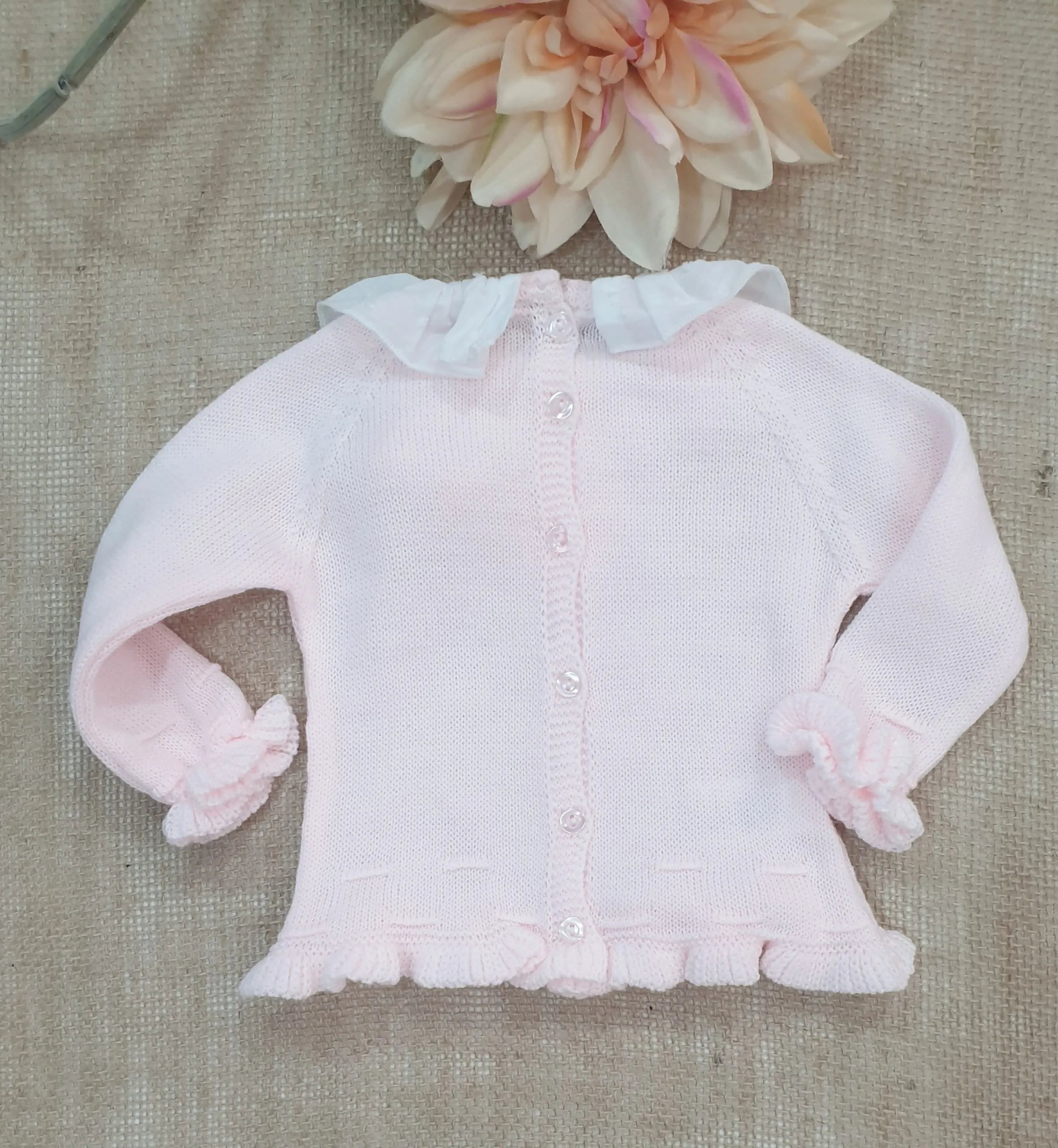 Conjunto punto bebé 3 Piezas R091227 Rosa bebé