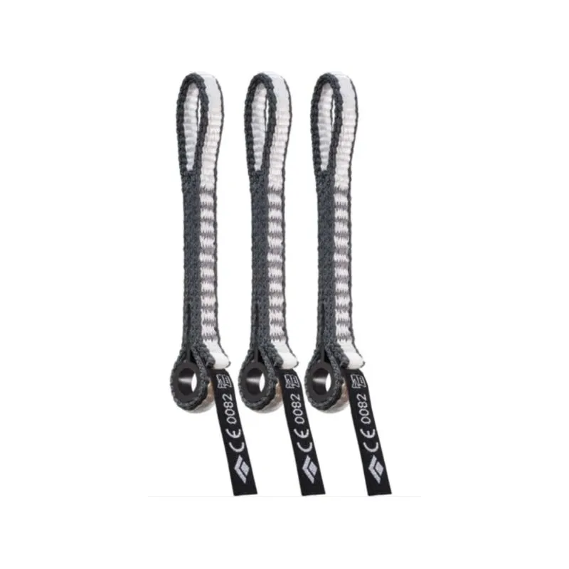 CORREA QUICKDRAW BLACK DIAMOND 12MM DYNEX DOGBONE 12CM  3 PCK (BLANCO/NEGRO)