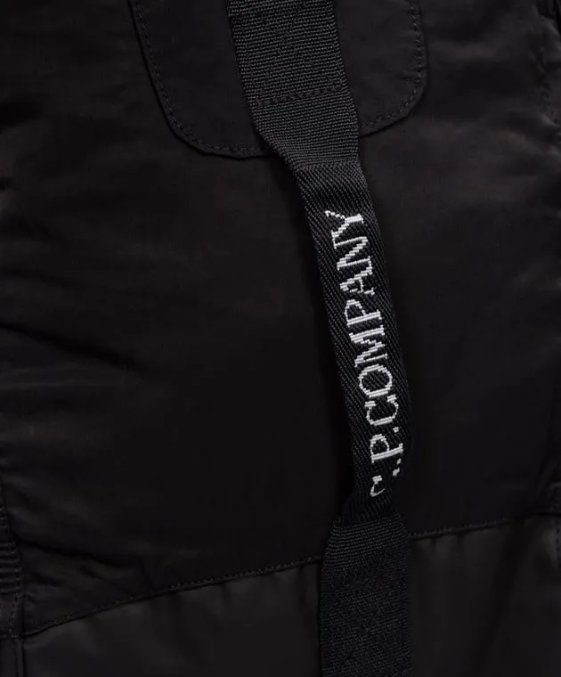 C.P. Company Black Nylon B backpack with logo