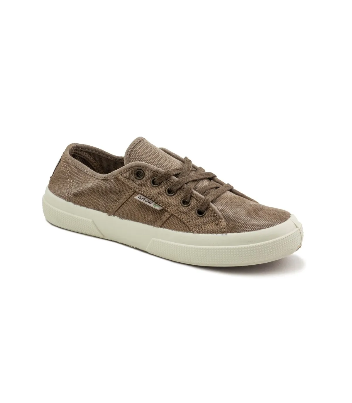Deportivo tipo casco en lona beige