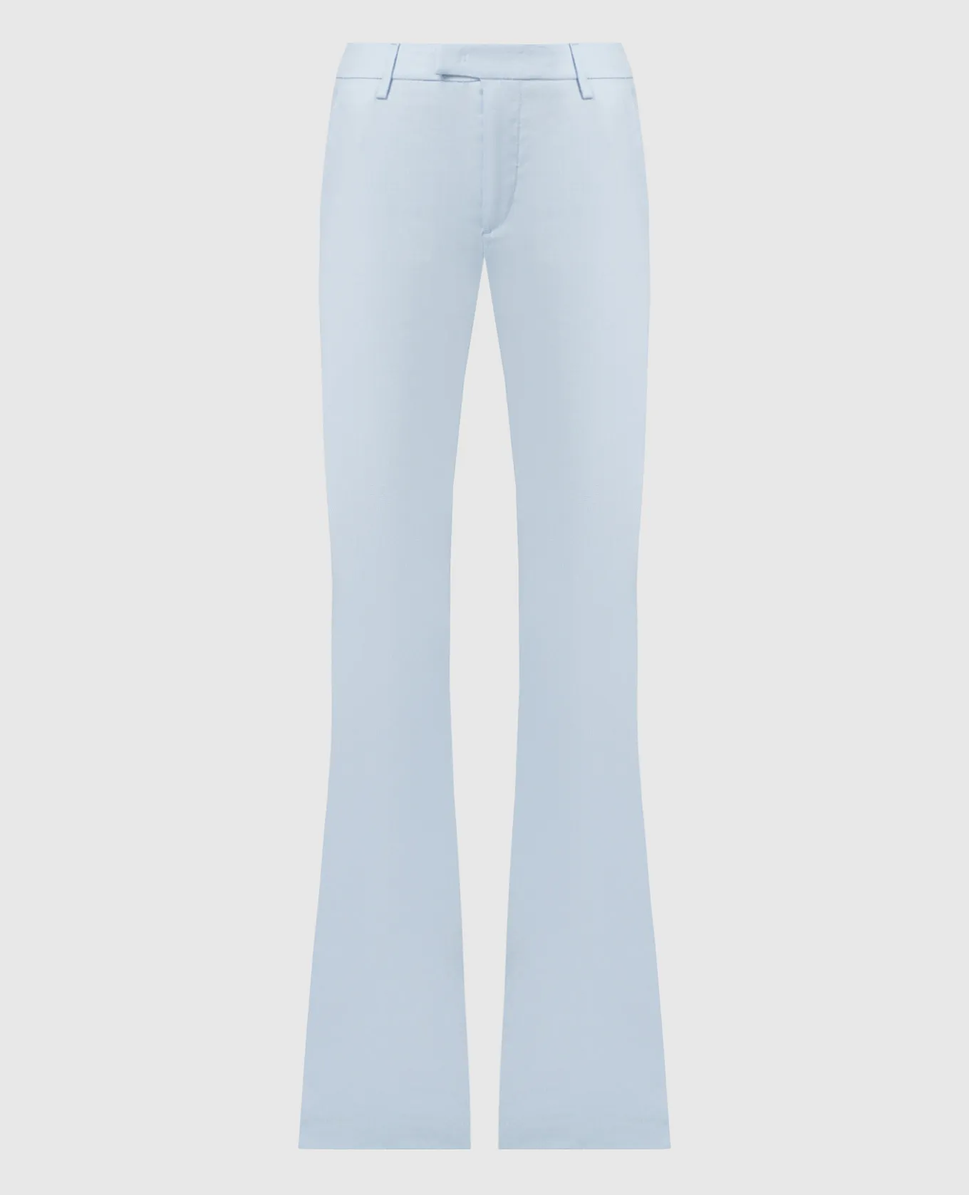 Dondup Blue Tina flared pants with linen