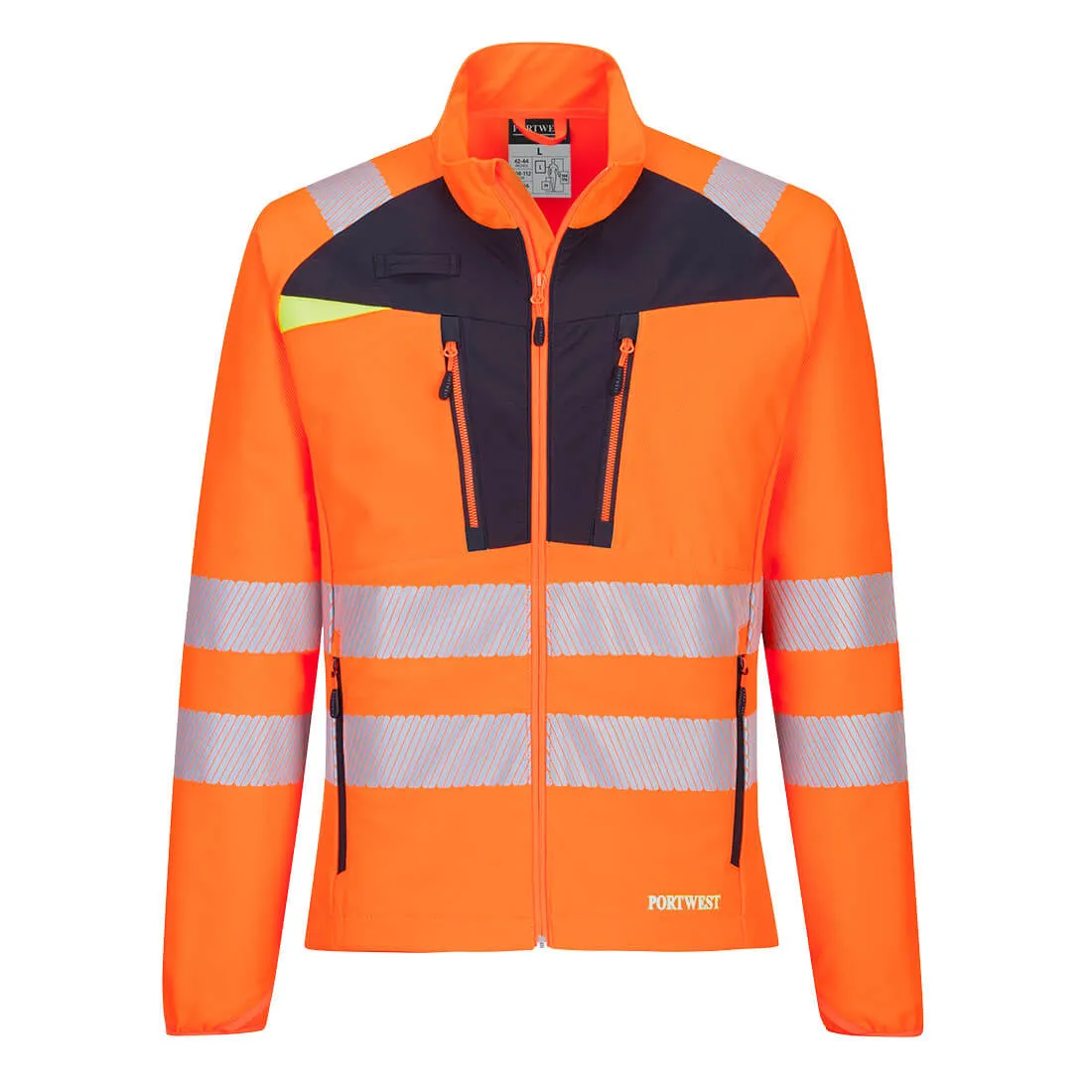 DX481 – Camiseta de alta visibilidad Base Layer DX4 con cremallera Naranja/Negro