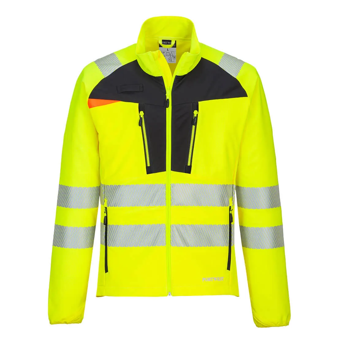 DX481 – Camiseta de alta visibilidad Base Layer DX4 con cremallera Naranja/Negro