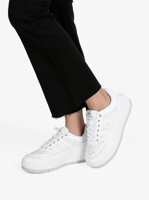 Enrico Coveri Sportswear Zapatillas de mujer con plataforma y pedrería.