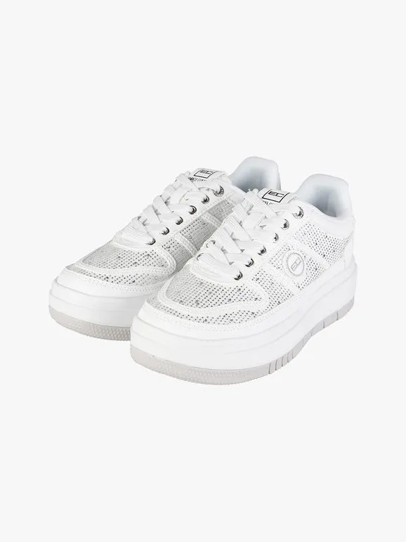Enrico Coveri Sportswear Zapatillas de mujer con plataforma y pedrería.
