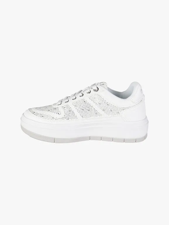 Enrico Coveri Sportswear Zapatillas de mujer con plataforma y pedrería.