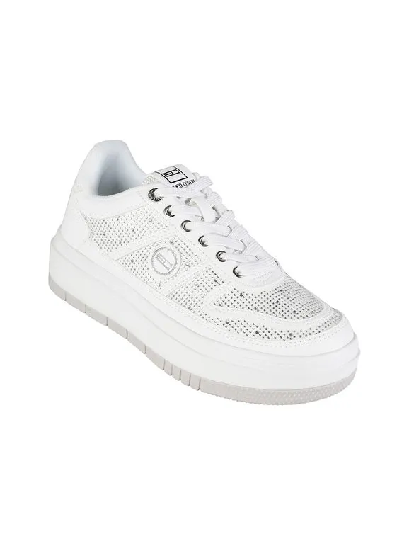 Enrico Coveri Sportswear Zapatillas de mujer con plataforma y pedrería.