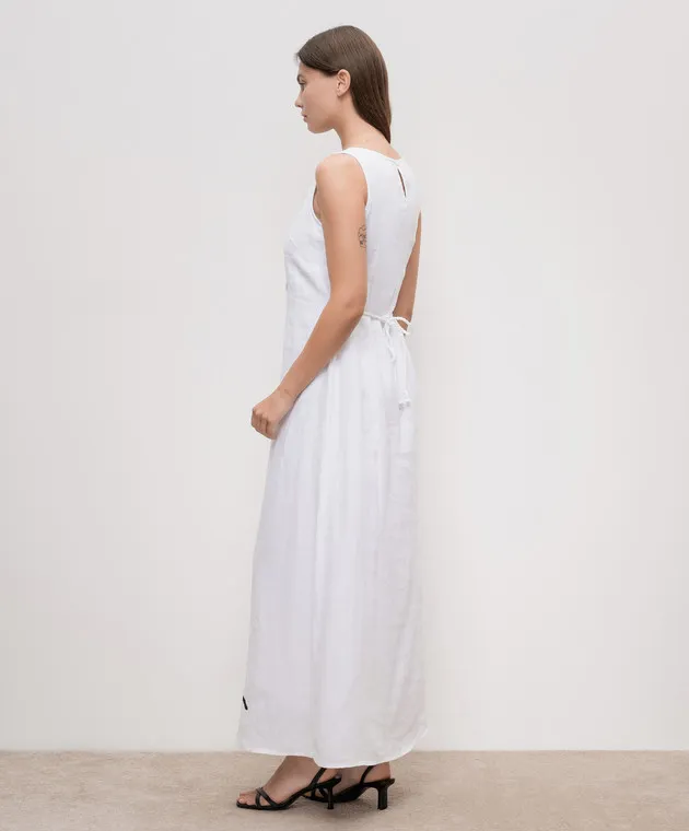 Faithfull Nahna Roma white printed linen dress