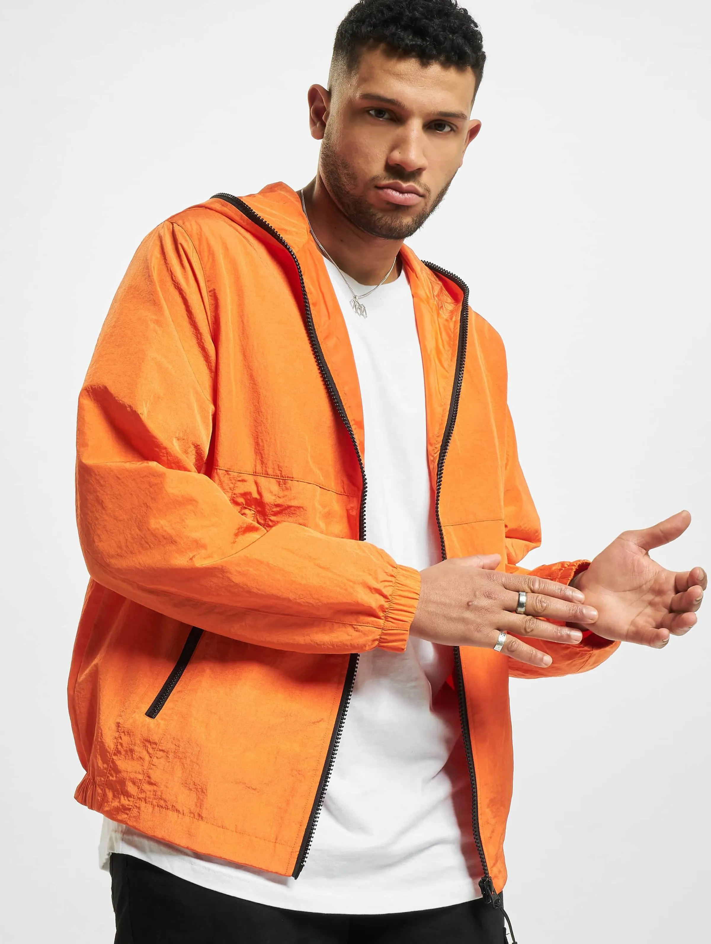 Full Zip Nylon Crepe