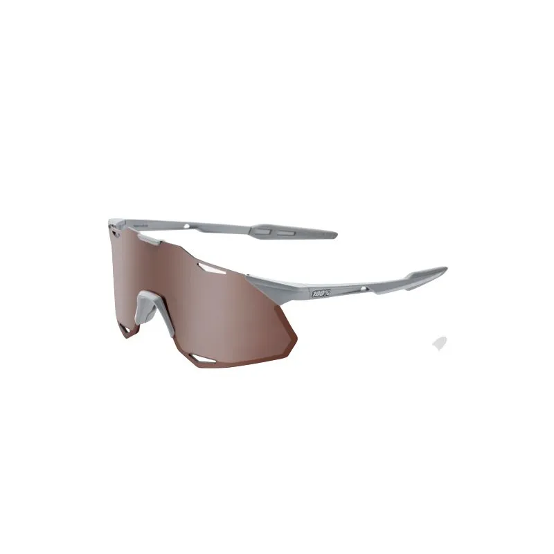 GAFAS DE SOL 100% HYPERCRAFT XS (GRIS PIEDRA MATE  LENTE HIPER ESPEJO PLATA CARMESí)