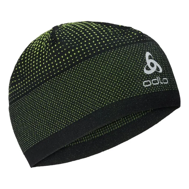 GORRO ODLO VELOCITY CERAMIWARM (NEGRO  AMARILLO DE SEGURIDAD)